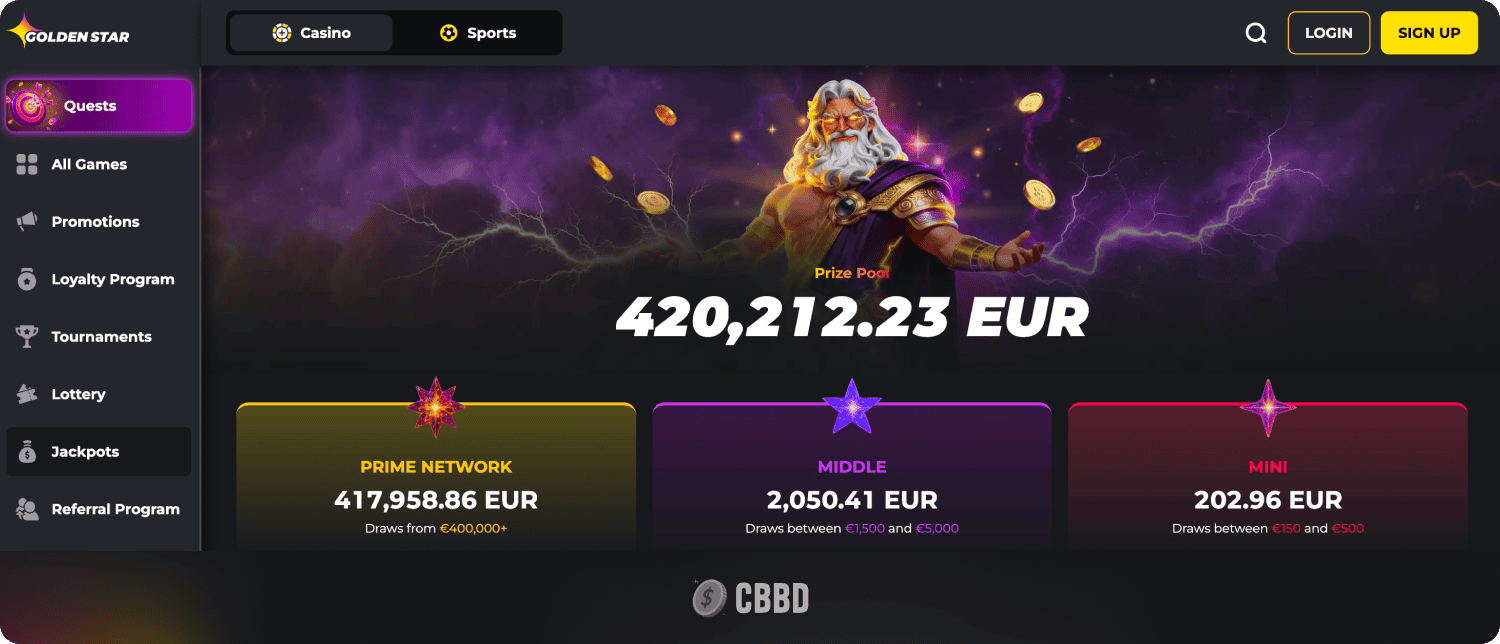 Golden Star Casino Jackpot igre
